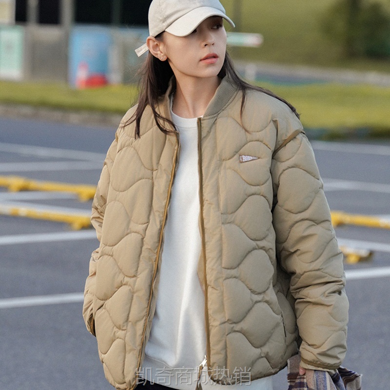 【♥首单0.1元♥】美式羽绒棉棒球服衣外套女2023新款春秋冬季棉袄夹克褂子加厚棉服
