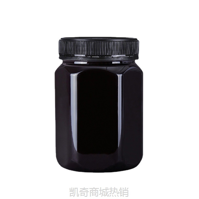 巧克力果冻坚果包装罐食品级宠物零食1000g蜂蜜果仁酱六角广口罐