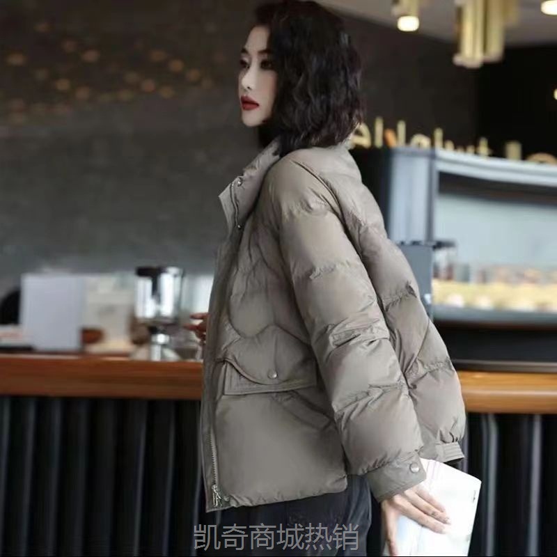 棉服女冬季2023新款韩版时尚棉衣气质小个短款立领保暖轻薄款外套