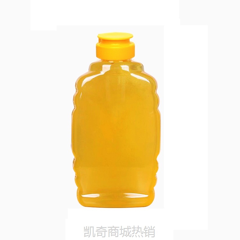 透明尖嘴盖塑料蜂蜜沙拉蔬菜汁挤压瓶番茄酱 火锅蘸料分装瓶500g