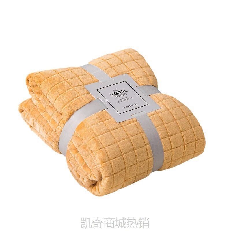 【首单1元】法兰绒毛毯批发纯色毯子加厚绒毯午睡空调毯珊瑚绒盖毯礼品小毛毯
