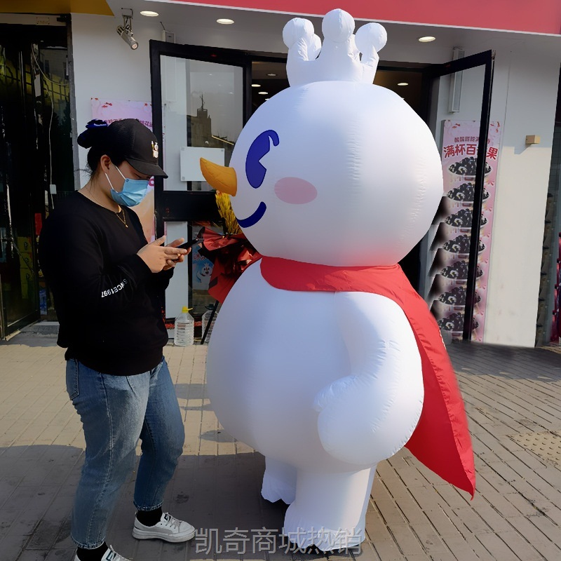 【首单1角】卡通气模定制蜜雪冰城雪王玩偶服充气行走人偶模型卡通形象吉祥物