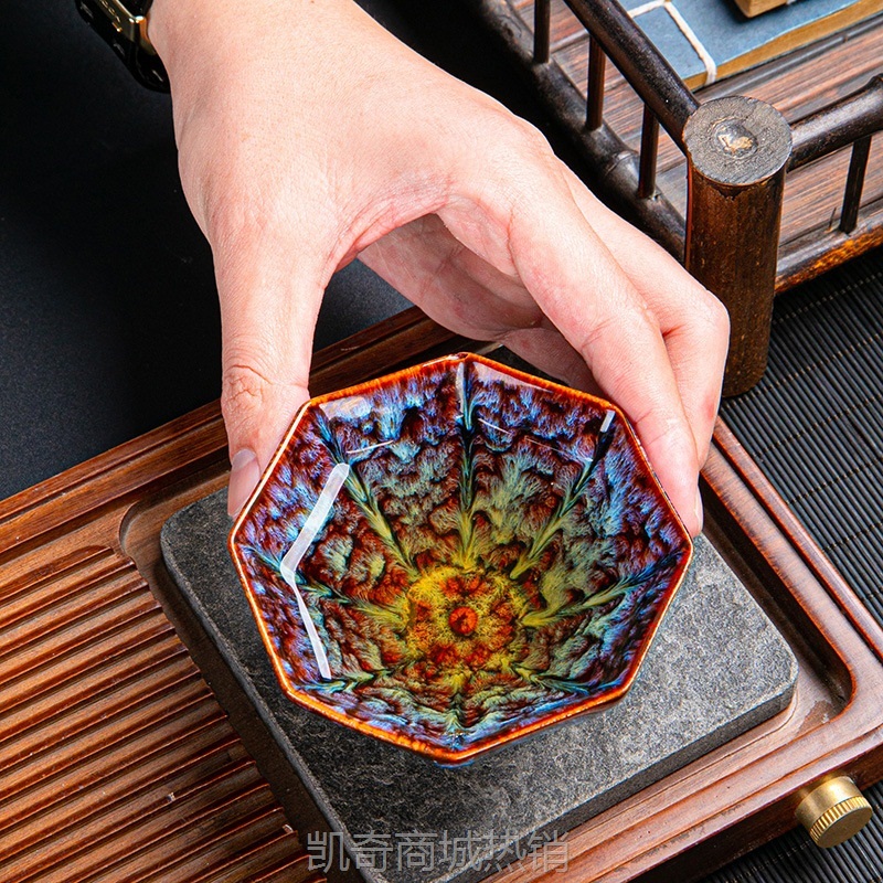 【首单1元】创意天目釉建盏窑变异形杯大号陶瓷功夫茶具主人杯品茗杯批发
