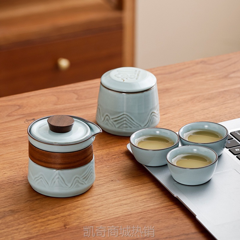 【首单1元】便携露营旅行茶具百福一壶三杯简约快客杯广告开业活动庆典伴手礼