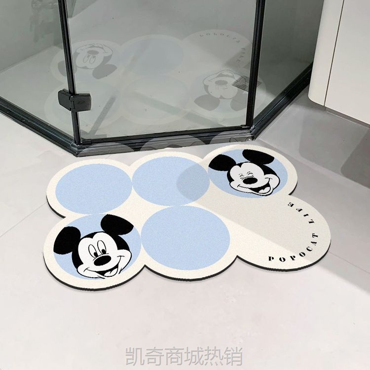 【首单1角】卡通卫浴门口吸水速干脚垫异形家用耐脏防滑地垫易收纳硅藻泥地垫