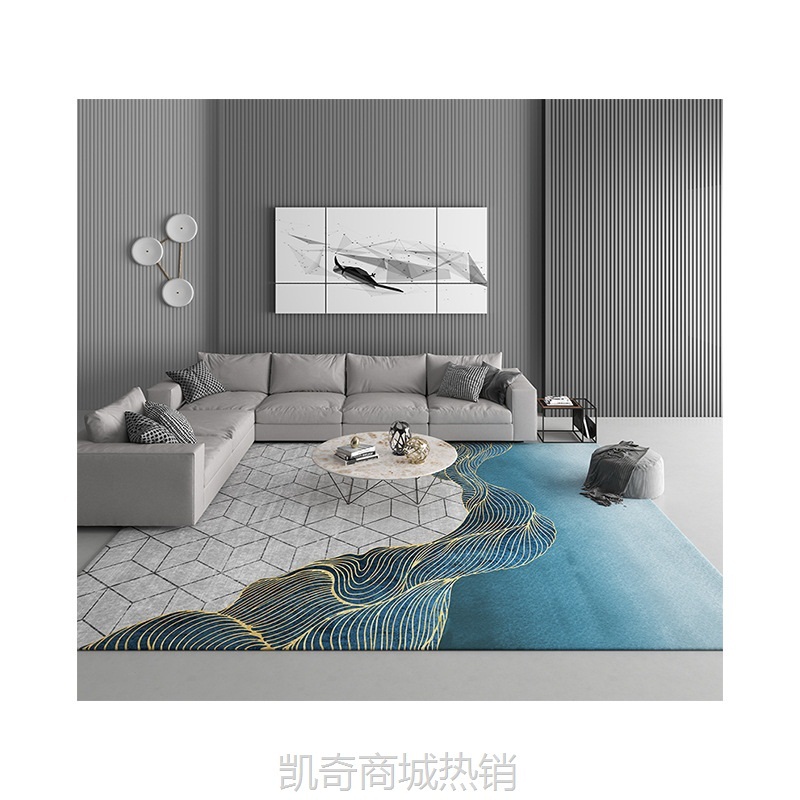 【首单1角】亚马逊热销北欧风水晶绒地毯家用客厅沙发茶几毯酒店大堂地毯全铺
