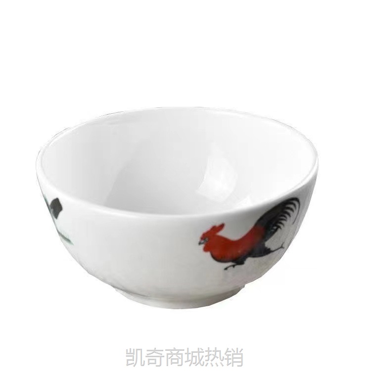 【首单1元】传统文化陶瓷大公鸡碗复古怀旧老款鸡公碗老式汤粉碗商用餐饮店碗