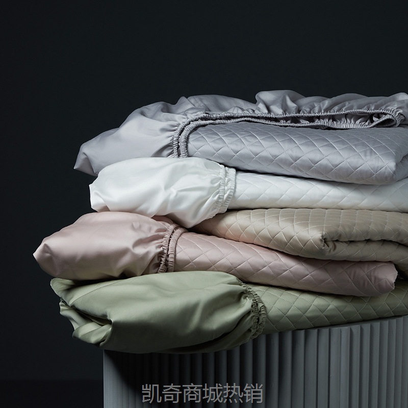 【首单1元】高端秋冬夹棉床笠140S长绒棉定染面料床盖三件套轻奢家用纯色床罩