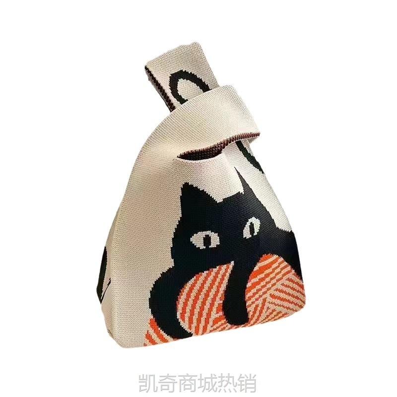 【♥首单3元♥】厂家批发女士时尚新款针织包伴手礼手提托特包百搭便携熊猫背心袋