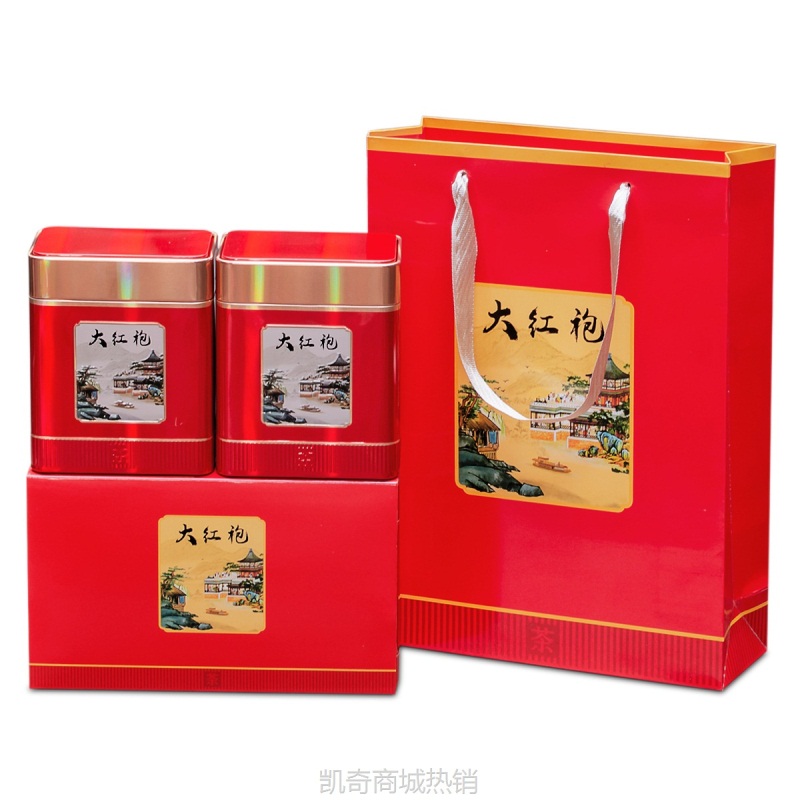 【♥首单1元♥】茶叶罐通用方形铁罐散茶装大红袍凤凰单丛岩茶蜜兰香鸭屎香4合1罐