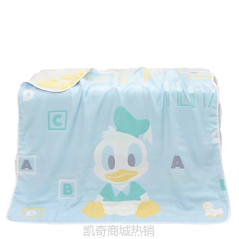 【♥首单1元♥】纯棉婴儿童六层纱布童被子盖毯幼儿园宝宝软抱春夏被110×110代发