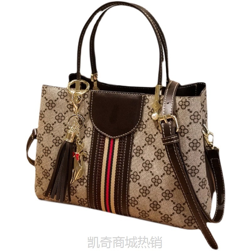 【♥首单3元♥】真皮女包2024新款流行时尚百搭单肩斜挎包女士印花轻奢手提包潮牌