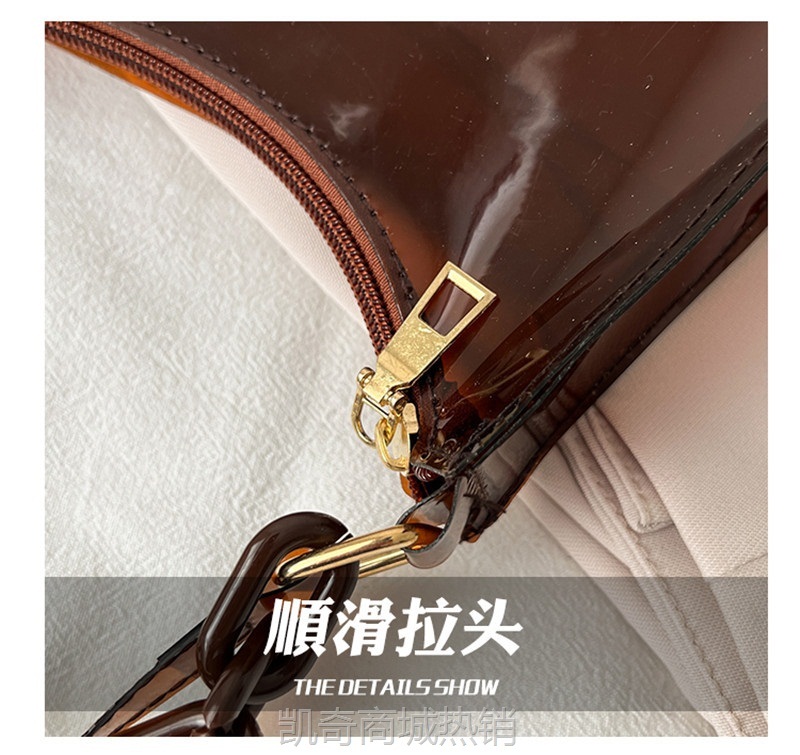 【♥首单3元♥】夏季新款时尚女包ins小清新果冻包纯色透明女士腋下包单肩小包包