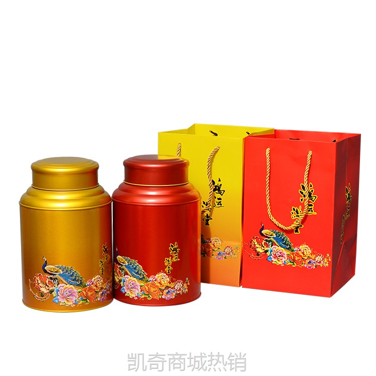 【♥首单1元♥】冠华制罐 现货批发 私版 155加高工艺通用浮雕茶叶圆桶一斤桶