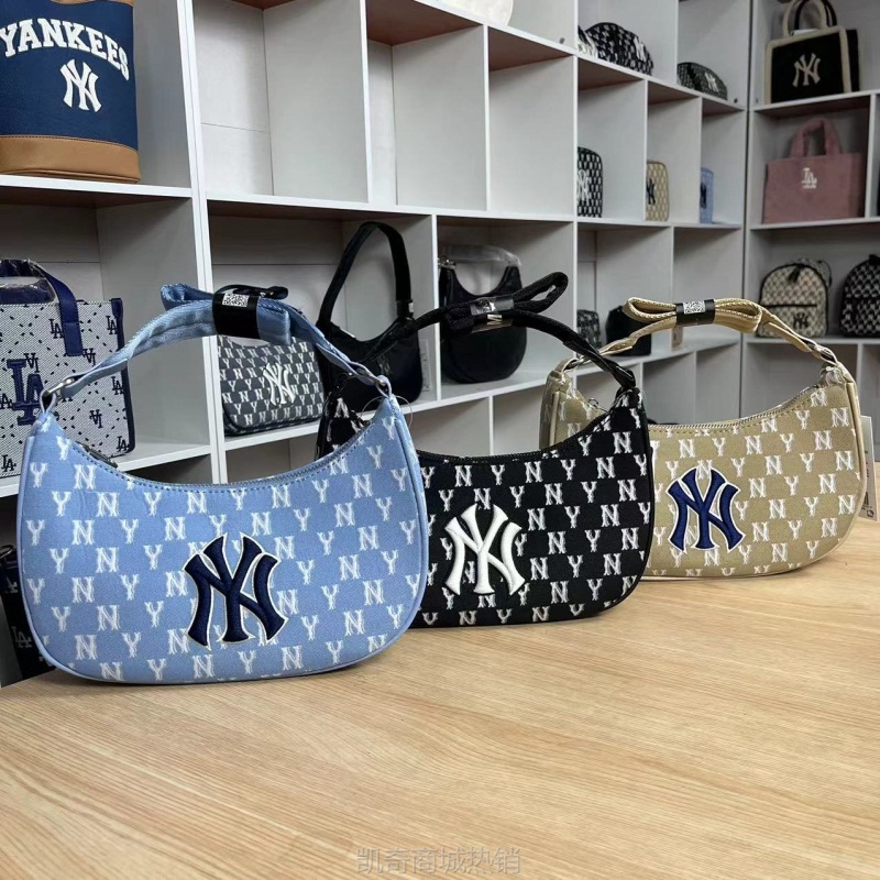 【♥首单3元♥】MLB腋下包2024夏季新款ny刺绣复古老花女士时尚百搭手提包单肩包