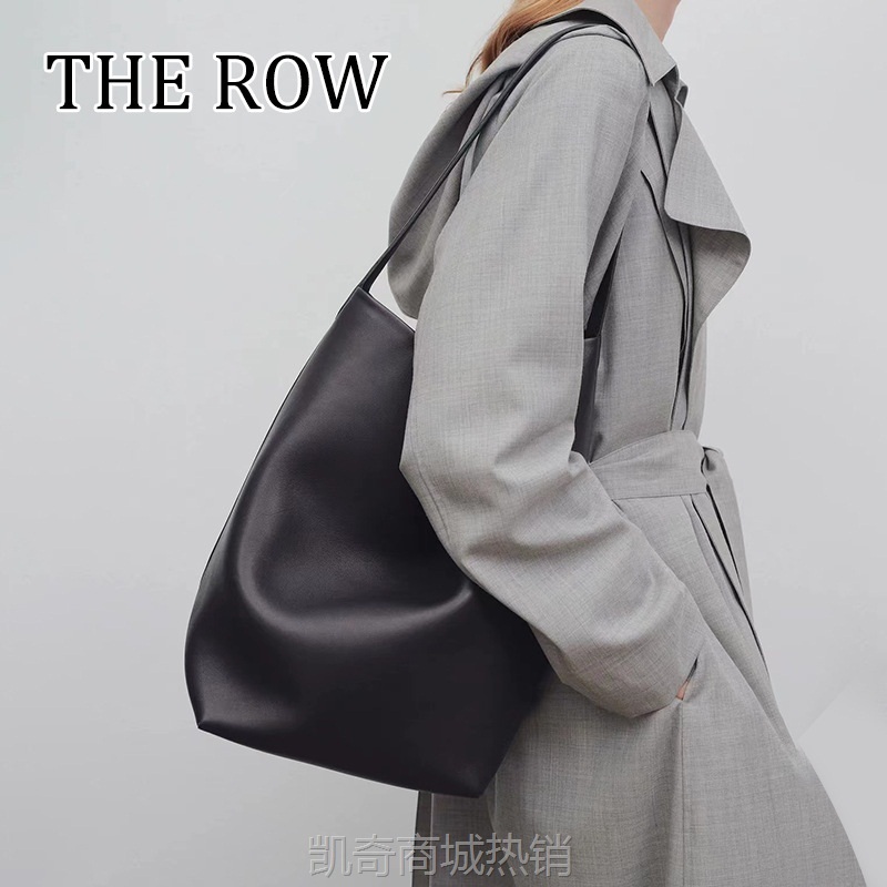 【♥首单3元♥】The Row真皮大容量大号托特包欧美时尚单肩水桶包休闲通勤包女