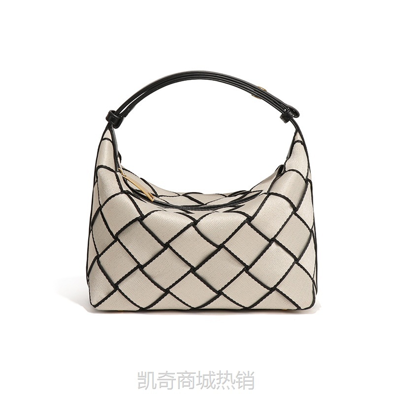 【♥首单3元♥】时尚新款撞色编织女包简约手拎饭盒包小众风单肩包休闲百搭腋下包
