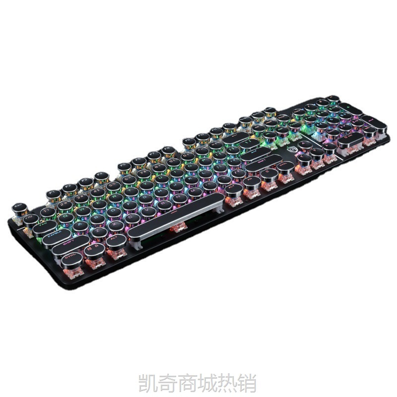 【♥首单59♥】美尚e族HJK920朋克机械键盘104键金属背光电脑有线键盘亚马逊EBAY