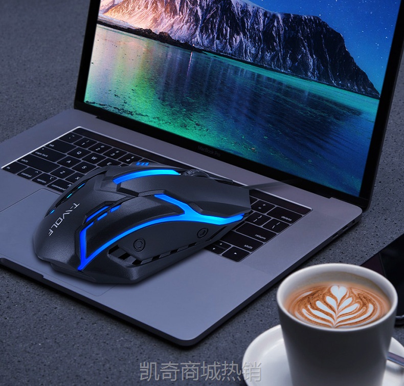 【♥首单59♥】定制 雷狼V1有线发光鼠标USB台式机电脑笔记本办公便宜游戏工厂