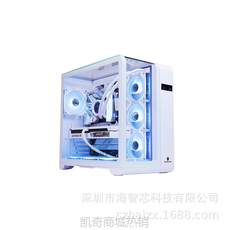 【♥首单59♥】玩嘉问天PLUS带抽拉防尘网7pci卡槽ATX海景房台式机游戏电脑机箱