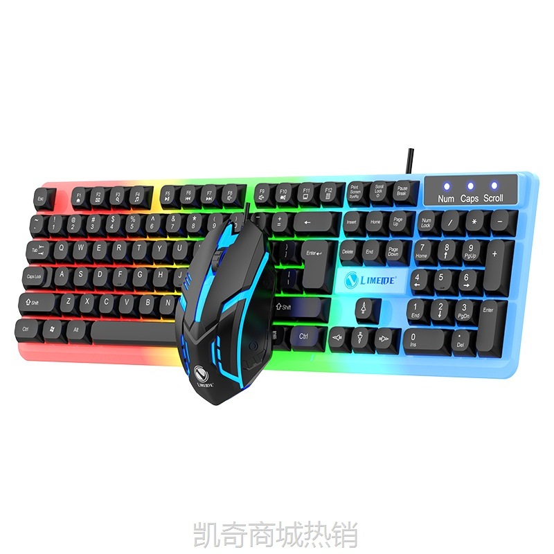 【♥首单59♥】力镁GTX350/TX35发光机械手感电竞游戏悬浮有线键盘鼠标套装工厂