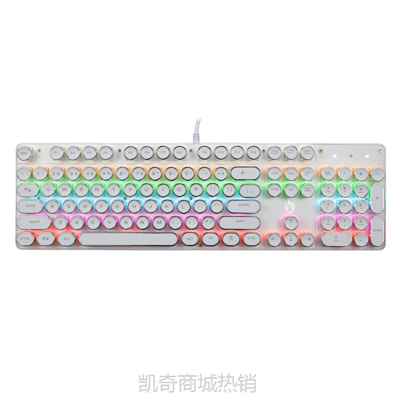 【♥首单59♥】美尚e族HJK900朋克机械键盘104键金属背光电脑有线键盘亚马逊EBAY