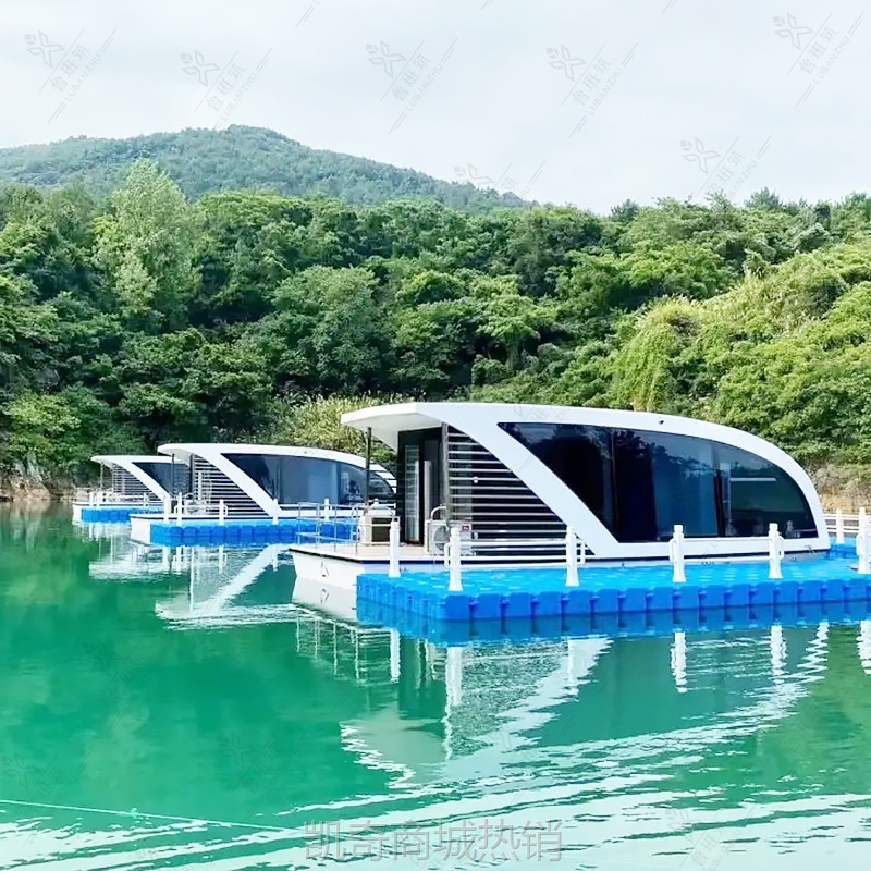 【♥首购1元♥】水上静态船屋 垂钓休闲度假水中太空舱 度假村新款引流微型船屋