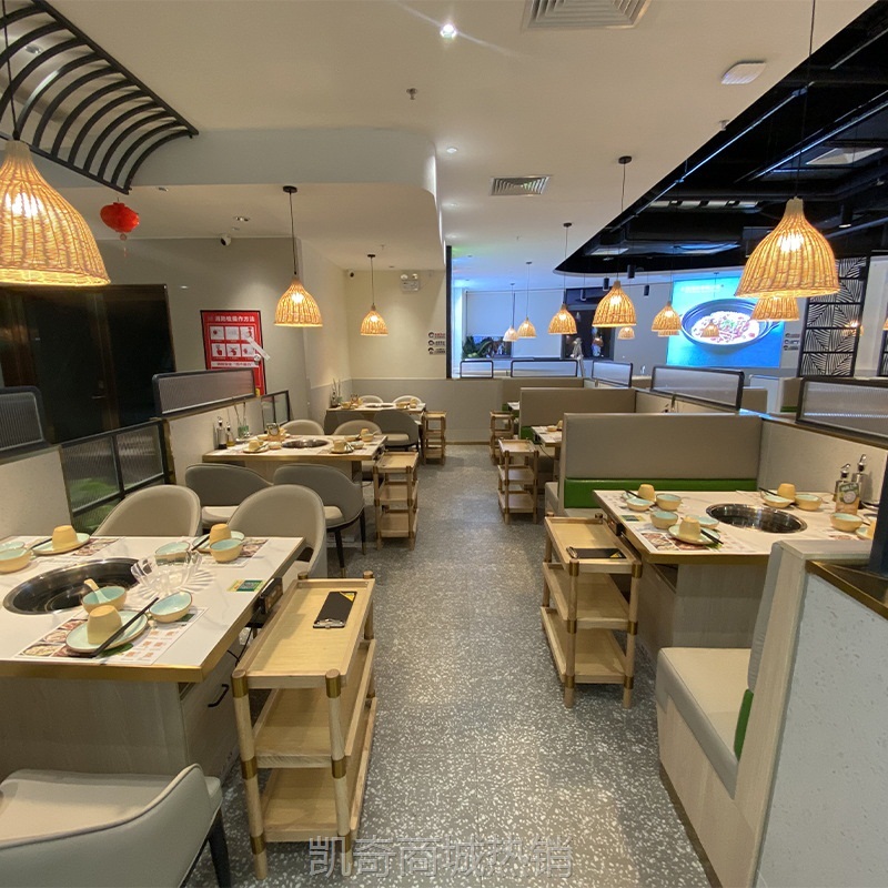 【♥首购1元♥】佛山厂家直营批发休闲火锅店烧烤店餐厅商用卡座沙发火锅桌椅组合