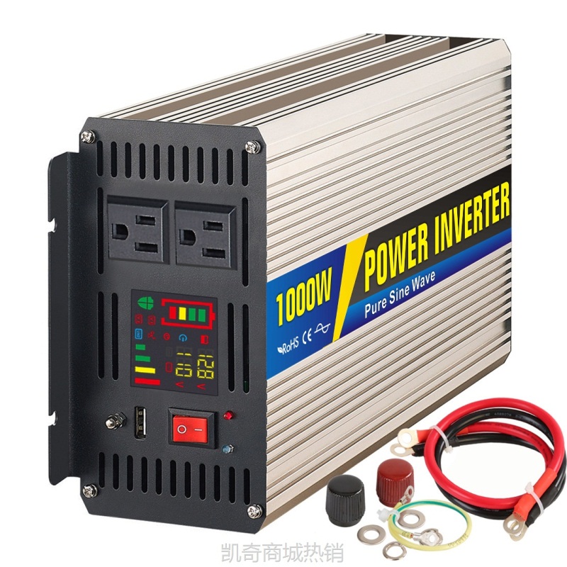 【♥首购1元♥】1000W高频离网纯正弦波车载逆变器12V24V48V转220V家用电源转换器