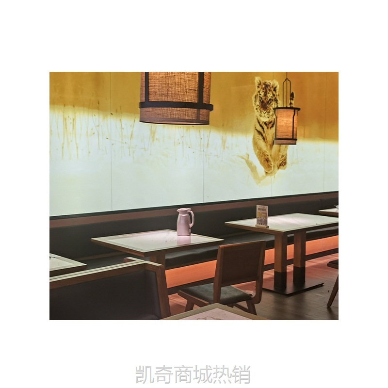 【♥首购1元♥】厂家直营批发中式主题餐厅包厢餐饮桌椅卡座沙发组合套装来图可做