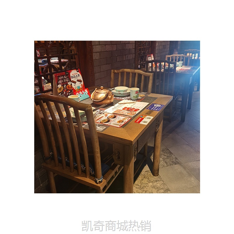 【♥首购1元♥】佛山厂家直营批发中式主题餐厅餐饮桌椅卡座沙发组合套装来图可做