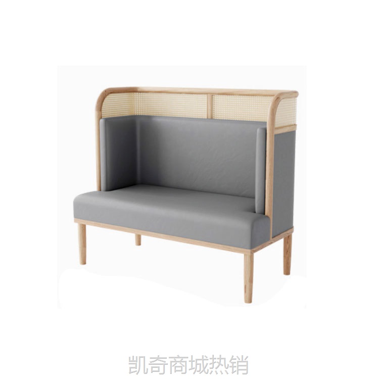 【♥首购1元♥】厂家直营实木连锁奶茶咖啡甜品店奶茶店餐厅编藤桌椅卡座沙发组合