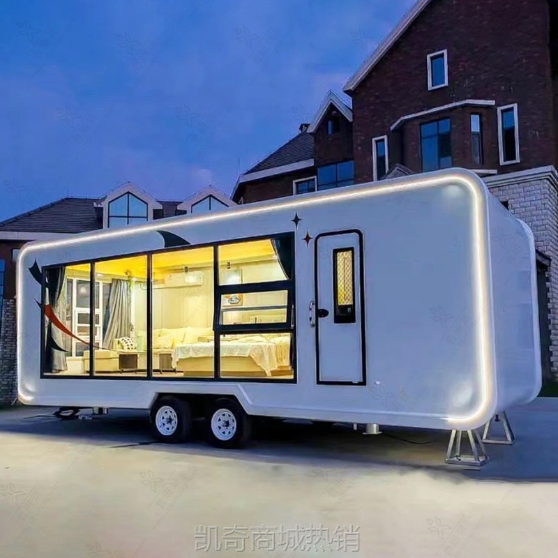 【♥首购1元♥】7米营地房车 创意移动拖挂室外餐车 城市森林度假独立美式房车