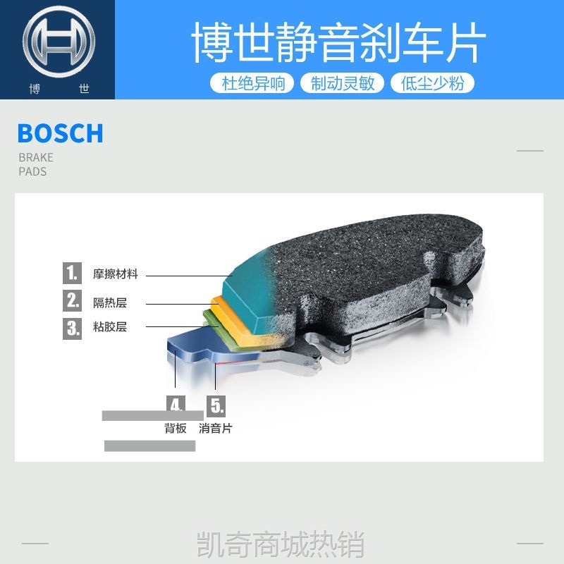 【♥首购299元♥】适用博世前刹车片现代伊兰特朗动悦动名图ix25新途胜ix35索纳塔领