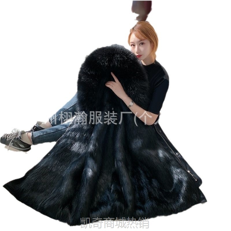 【♥首购1元♥】派克服女2024年冬季新款仿狐狸毛内胆可拆卸皮草派克服大衣外套女