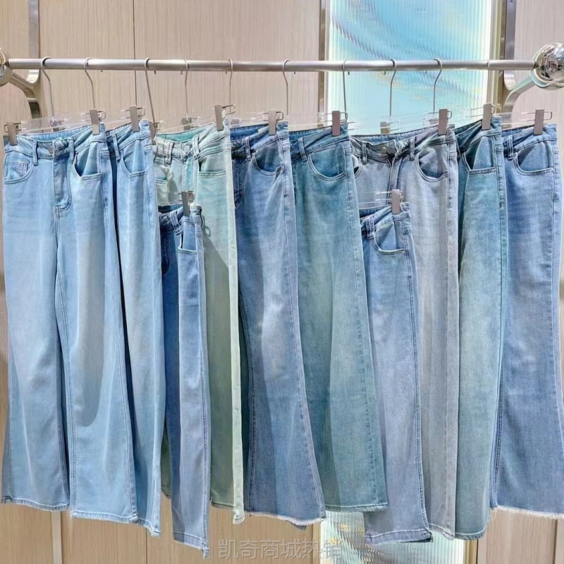 【♥首单1元♥】贝影牛仔裤品牌撤柜24夏高品质国风➕重工牛仔裤直播实体品牌批发