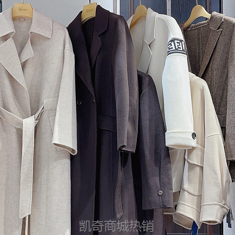 【♥首单1元♥】乐町羊绒大衣品牌撤柜尾单批发杭州四季青大码女装直播实体货源