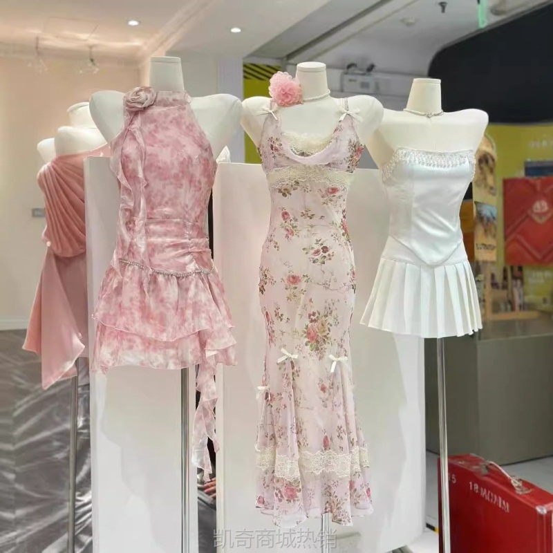 【♥首购1元♥】13行女装批发吊带连衣裙秋夏日绝美小裙子收腰纯欲蛋糕裙小个子