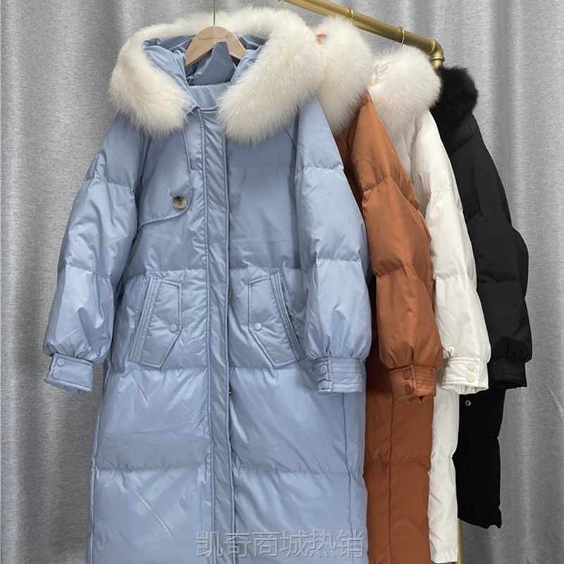 【♥首购1元♥】女装批发的工厂白鸭绒外套品牌撤柜反季清仓中长款羽绒服女款高端