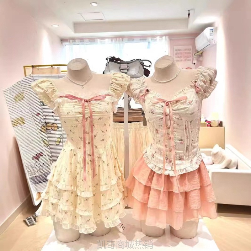 【♥首购1元♥】连衣裙纯欲温柔风小个子初恋小清新奶甜小短裙2024秋夏季女装批发