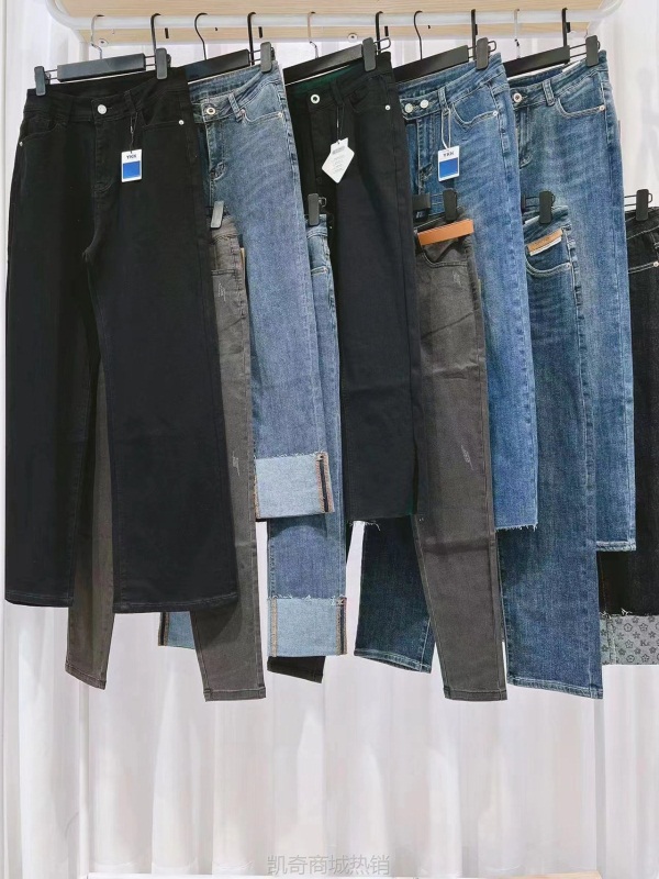 【♥首单1元♥】广州牛仔裤品牌折扣女装批发撤柜尾货清仓女装批发直播间一手货源