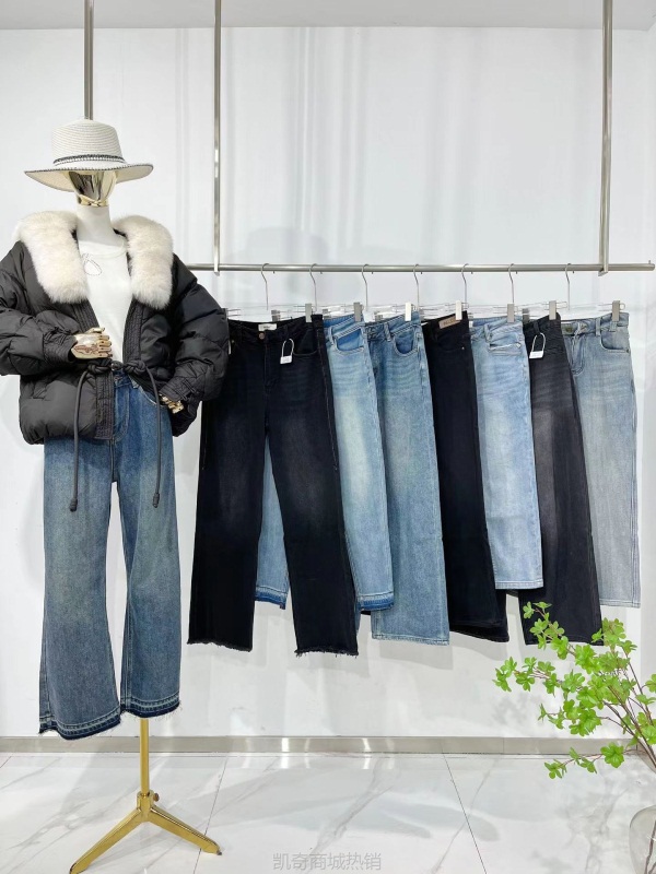 【♥首单1元♥】广州十三行牛仔裤女装品牌折扣杭州四季青中高端实体店直播间货源