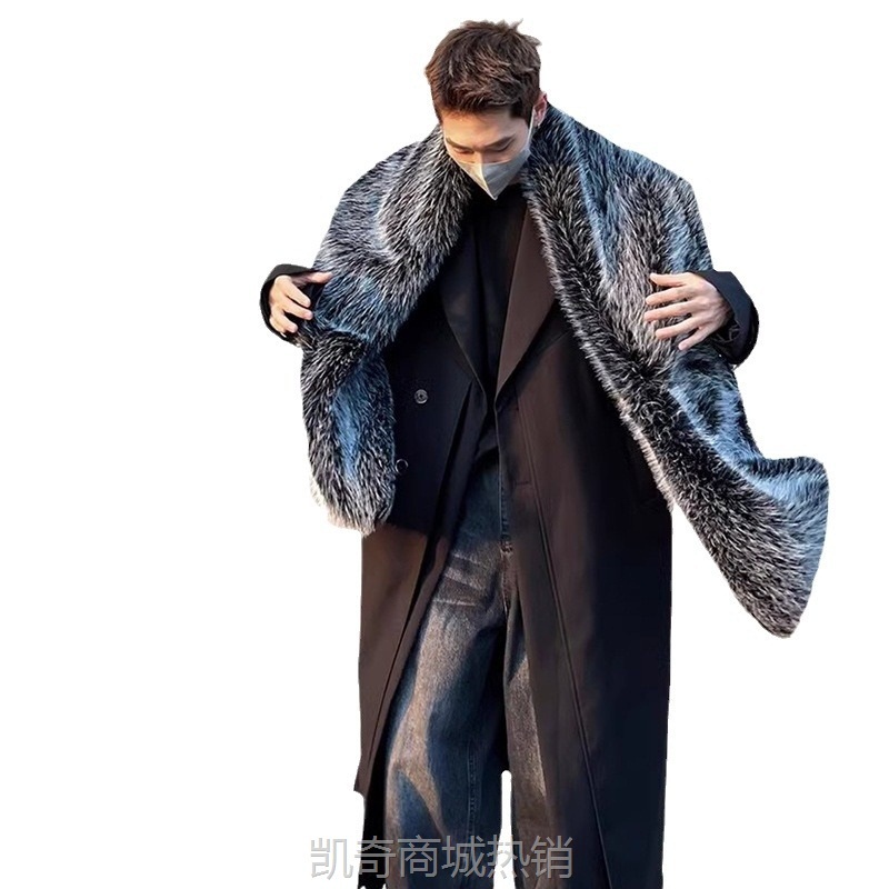 保暖皮草围巾新款仿羊毛狐狸毛冬季银狐毛绒百搭围脖 男女通用