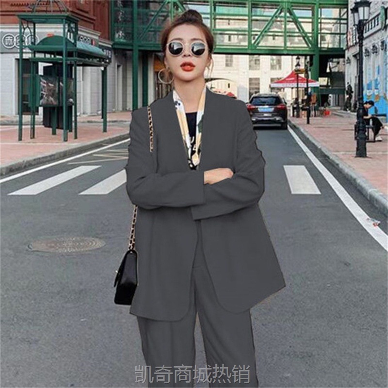 2024新款女神范西装套装女装春秋流行韩版高级感慵懒风休闲百搭
