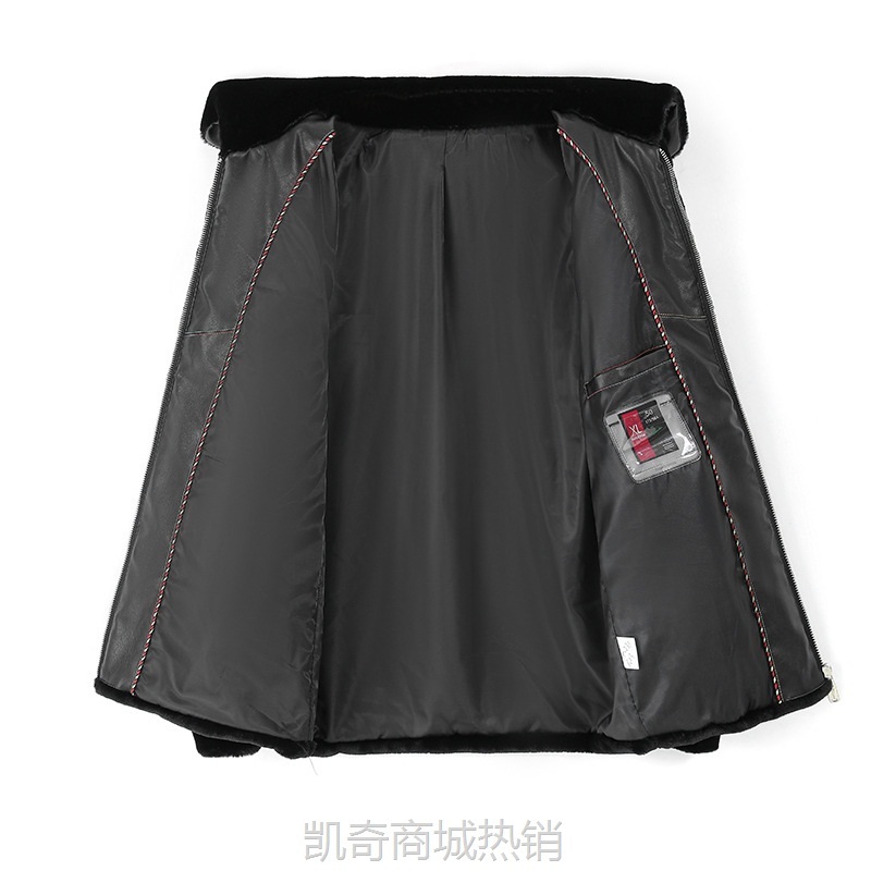 代发冬季新款貂皮大衣男款男士皮草水貂皮草外套仿水貂毛厂家直销