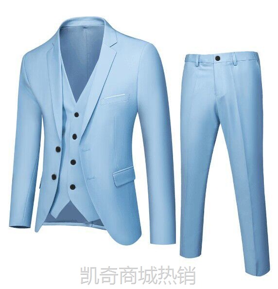 高级感浅灰休闲西装外套男设计感小众穿搭痞帅小西服夏款商务套装