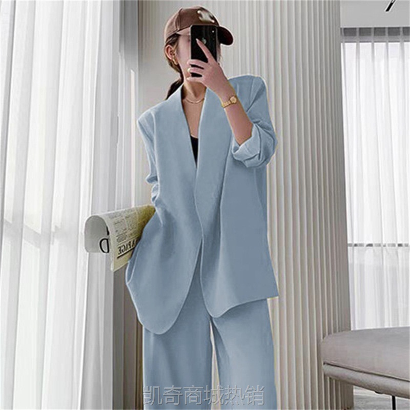 春秋新款西装套装女神范2024春秋时尚休闲红色爆款御姐西服感炸街