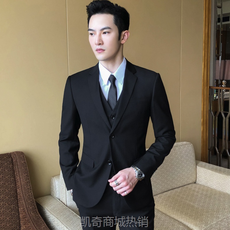 西服套装男士外套商务休闲春季上衣伴郎服新郎结婚职业正装小西装