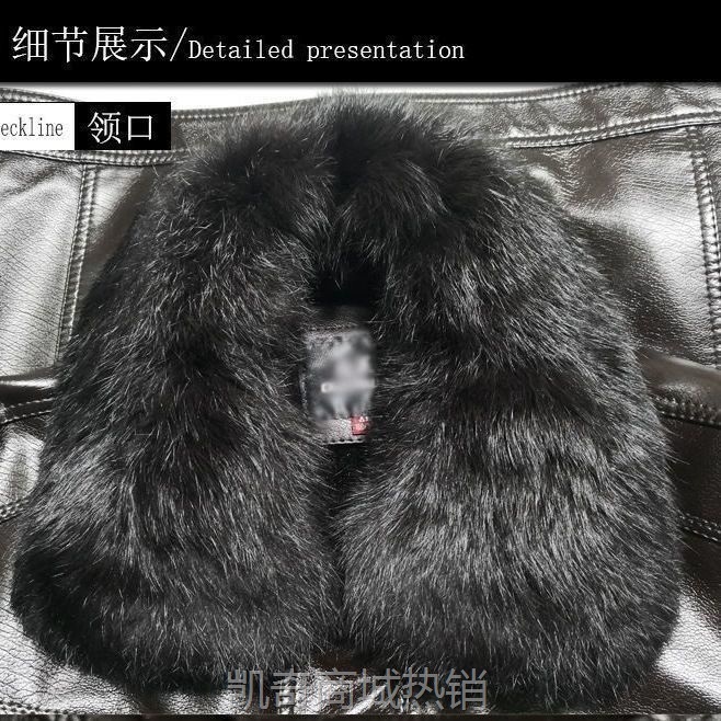 新款中老年皮衣冬季加绒男装皮夹克高翻领加毛领厂家批发