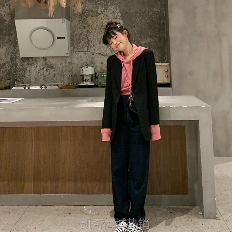 西装外套女2024春秋网红新款秋装韩版宽松西服棕色休闲西装外套女